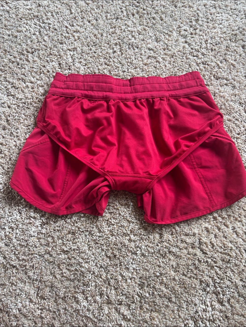 lululemon athletica Bright Red Women's Running Shorts - Picture 3 of 6